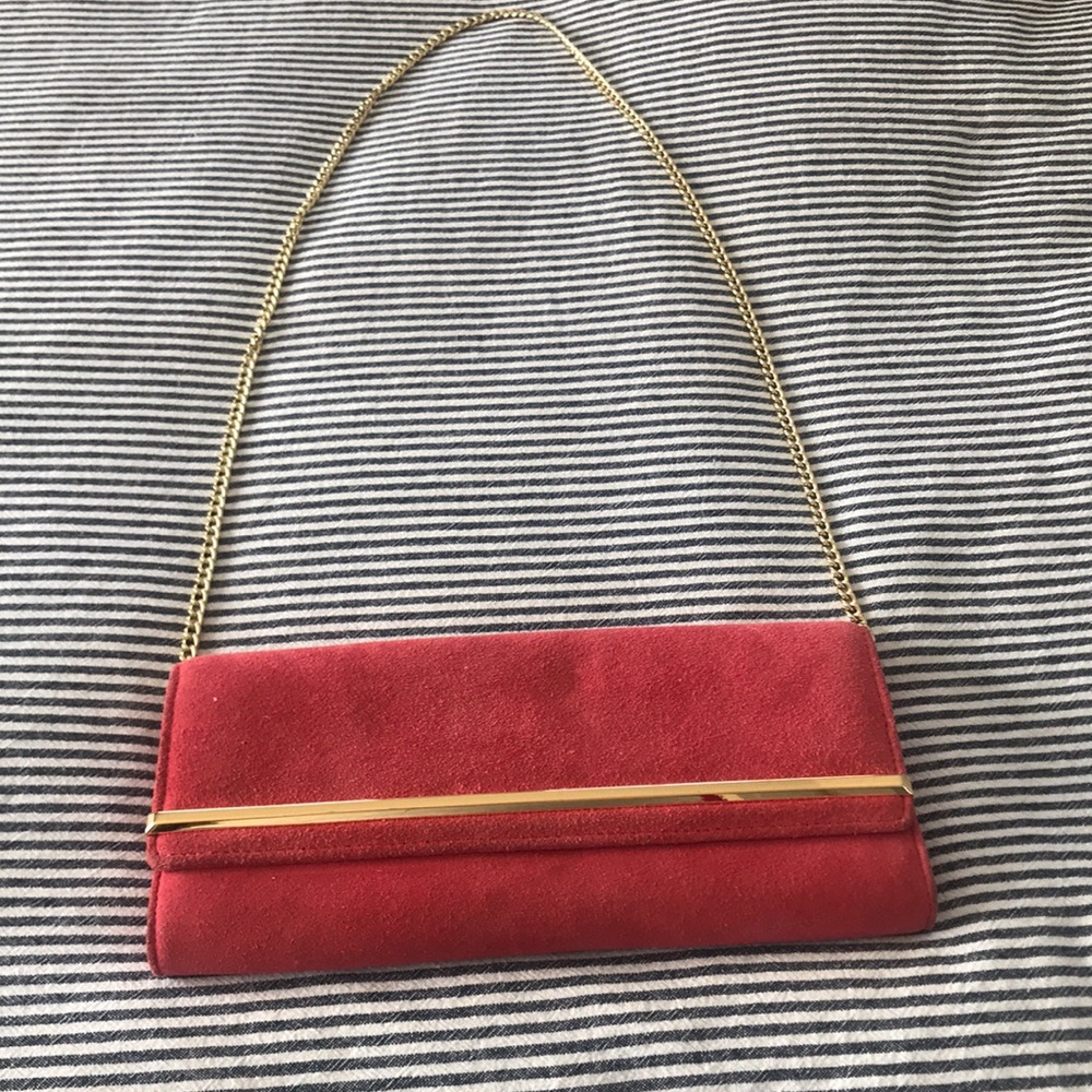 Beautiful Suede maueve pink clutch from Talbots